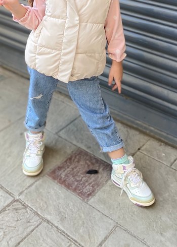 Beyaz Bağcıklı  Spor Ayakkabı - Görsel 7