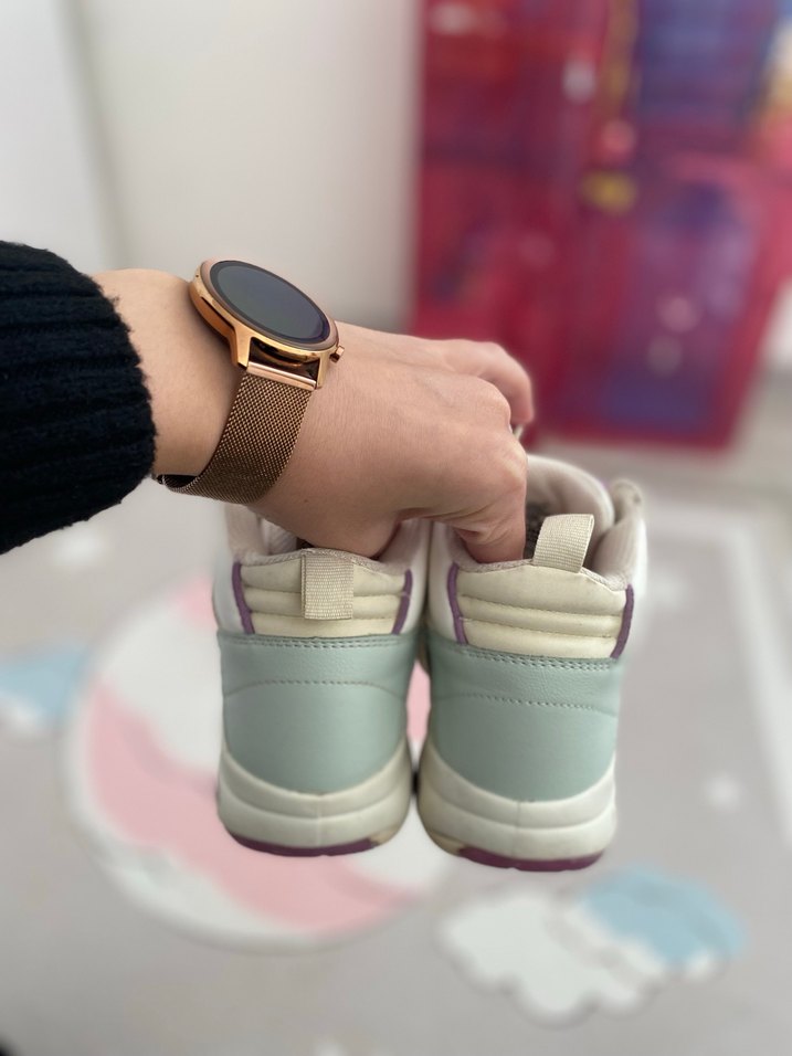 Beyaz Bağcıklı  Spor Ayakkabı - Görsel 5