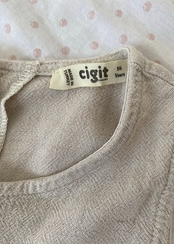 Kız Çocuk Keten Salaş Bej Tulum - Görsel 5