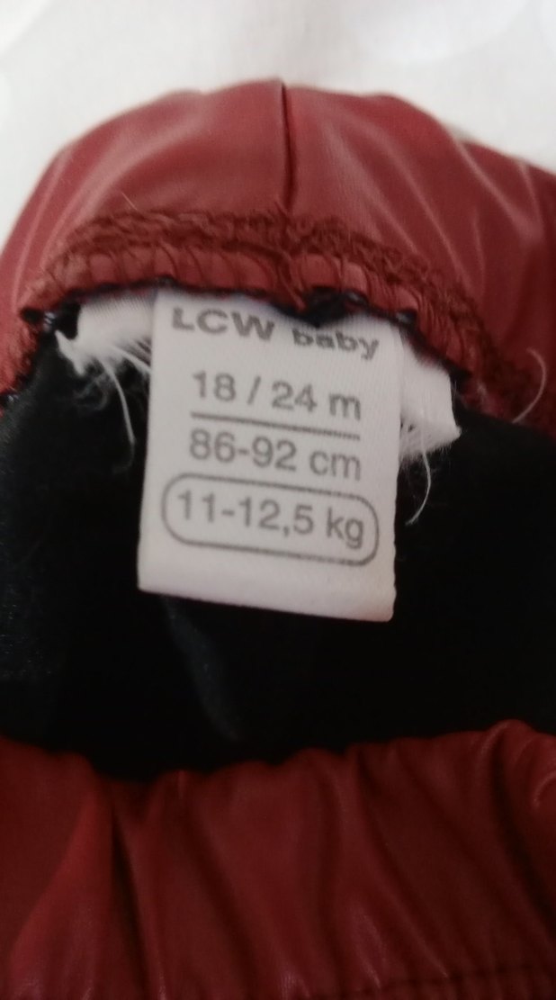 Kız Çocuk Kırmızı Parlak Deri Tayt - Görsel 3