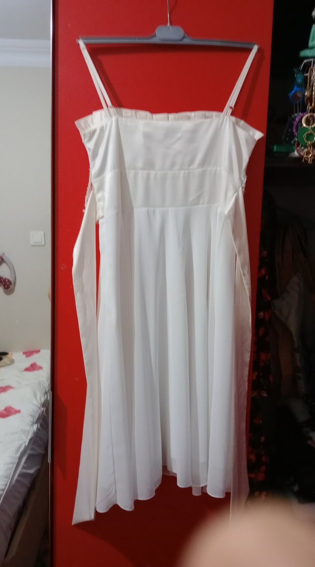 Beyaz Straplez Baby Shower - Görsel 3