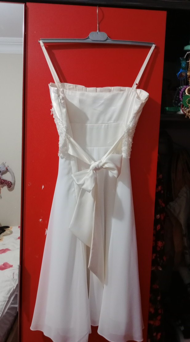 Beyaz Straplez Baby Shower - Görsel 4