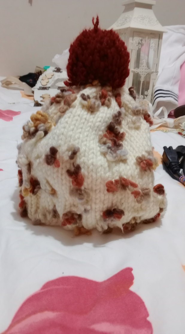 Renkli Detaylı Bohem Kadın Örgü Bere - Görsel 2