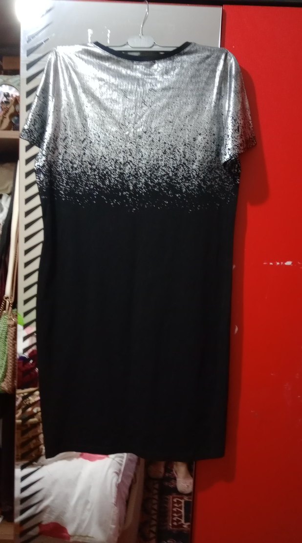 Kısa Kollu Uzun Siyah Goth Elbise - Görsel 4