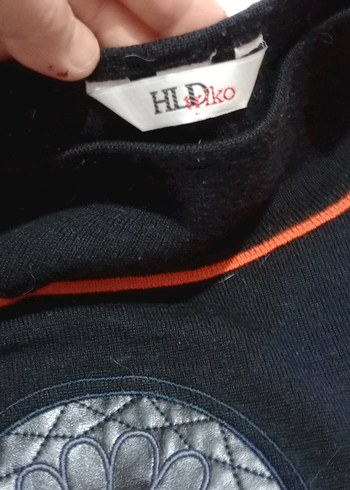 Siyah Baskılı Örgü Kadın Kazak - Görsel 5