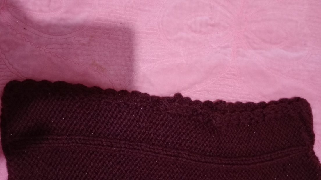 Bordo Örgü Kolsuz Mini Kadın Süveter - Görsel 5