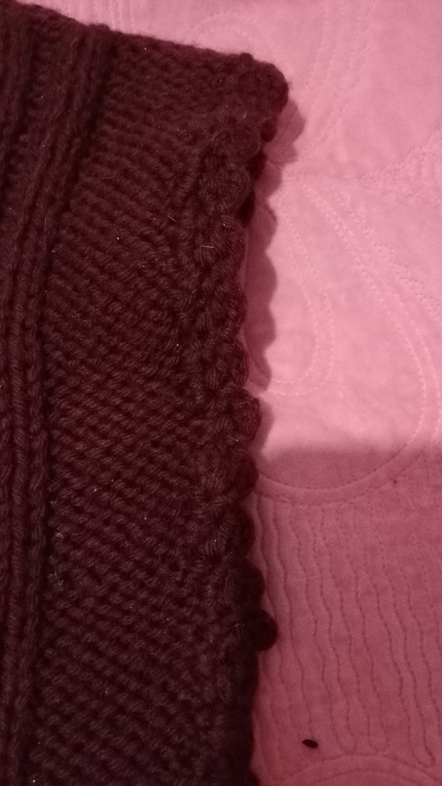 Bordo Örgü Kolsuz Mini Kadın Süveter - Görsel 4