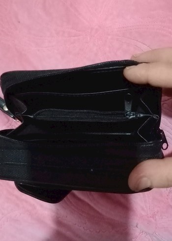 Fermuarlı Siyah El Çantası - Görsel 4