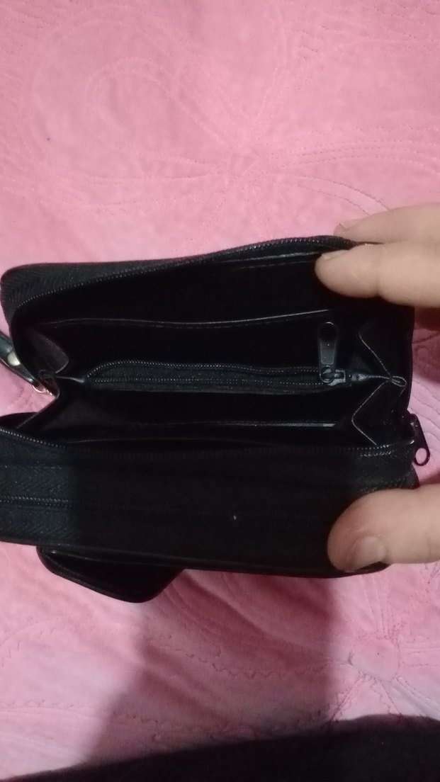 Fermuarlı Siyah El Çantası - Görsel 4