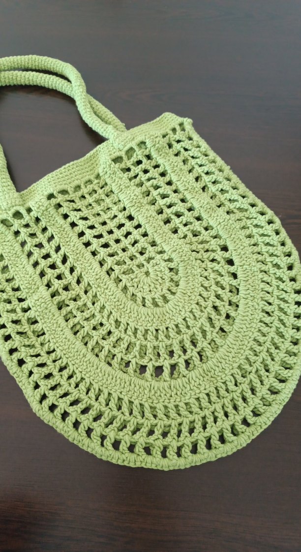 Örgü Detaylı Yeşil Bohem Kadın Çanta - Görsel 2