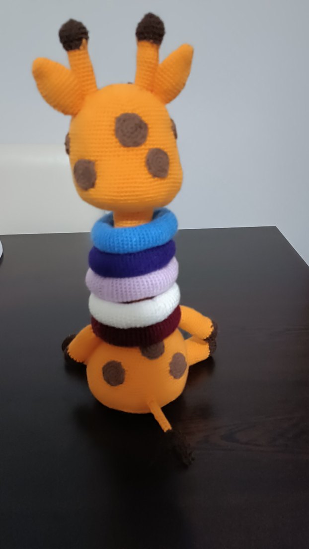 Renkli Örgü Zürafa Amigurimi Oyuncak - Görsel 2