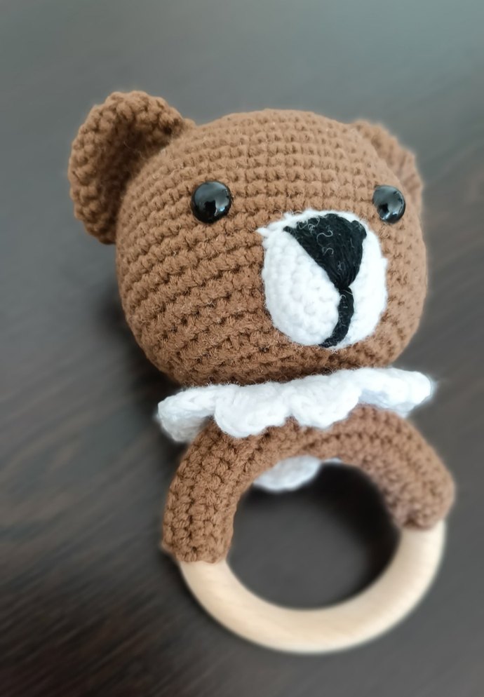 Renkli Ayıcık Diş Kaşıyıcı ve Çıngırak Seti - Görsel 3