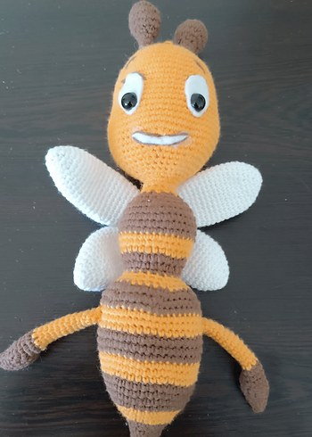 Renkli Kahverengi Arı Amigurimi Oyuncak - Görsel 3