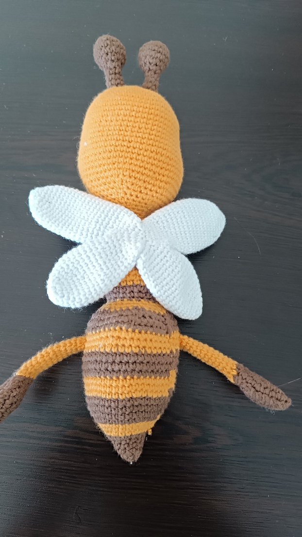 Renkli Kahverengi Arı Amigurimi Oyuncak - Görsel 2