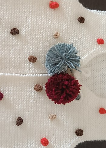 Kızlar İçin Nakışlı Örgü Bohem Yelek - Görsel 2