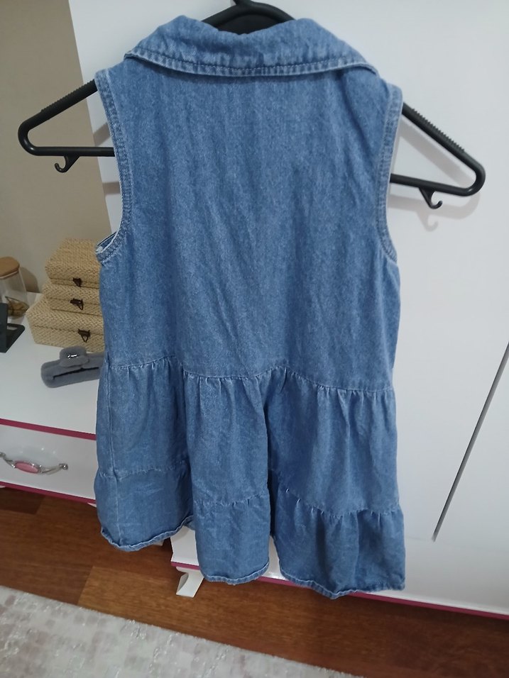 kız çocuk kot elbise - Görsel 3