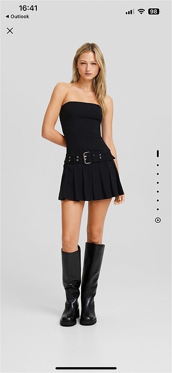 BERSHKA straplez elbise