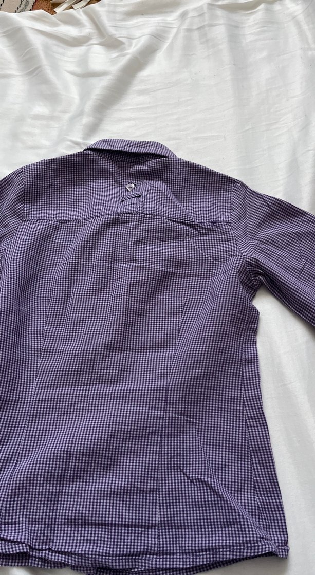 Kız Çocuk Mor Nakışlı Uzun Kollu Gömlek - Görsel 3