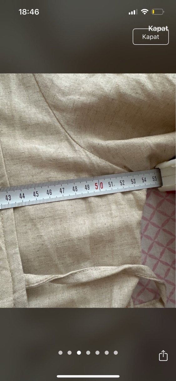 Bej keten  Kadın Elbise son fiyat - Görsel 4