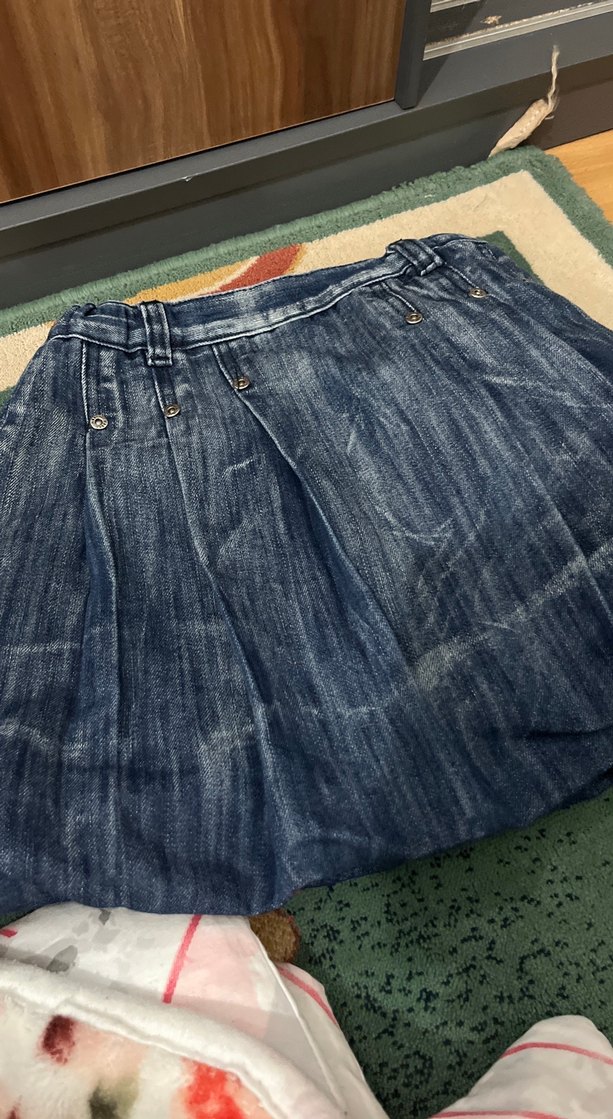 Kız çocuk  Midi Kot Etek - Görsel 3