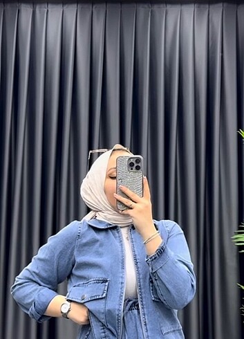 xl Beden mavi Renk Kot takım etekli
