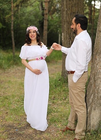 36 Beden Beyaz elbise