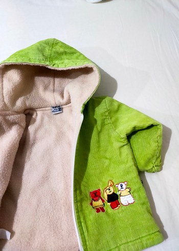 Kapüşonlu Renkli Nakışlı kız 
Erkek Çocuk Ceketi - Görsel 2