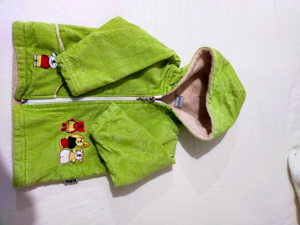 Kapüşonlu Renkli Nakışlı kız 
Erkek Çocuk Ceketi - Görsel 5