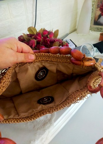 Boncuk Detaylı Bohem Örgü Kadın Çanta - Görsel 4