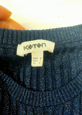 simli Lacivert Kadın bluz - Görsel 4