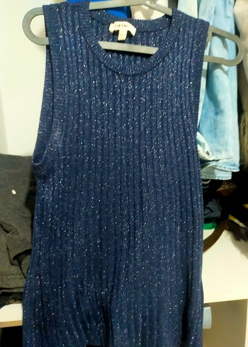 simli Lacivert Kadın bluz - Görsel 2