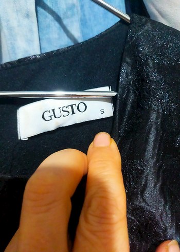 simli Lacivert Kadın bluz - Görsel 5