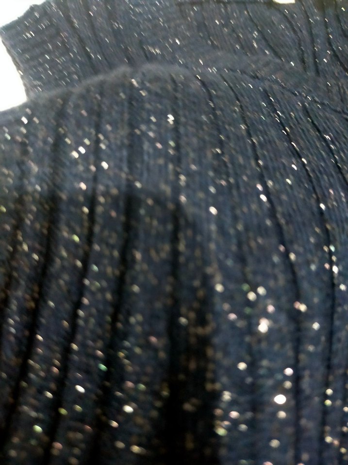 simli Lacivert Kadın bluz - Görsel 3