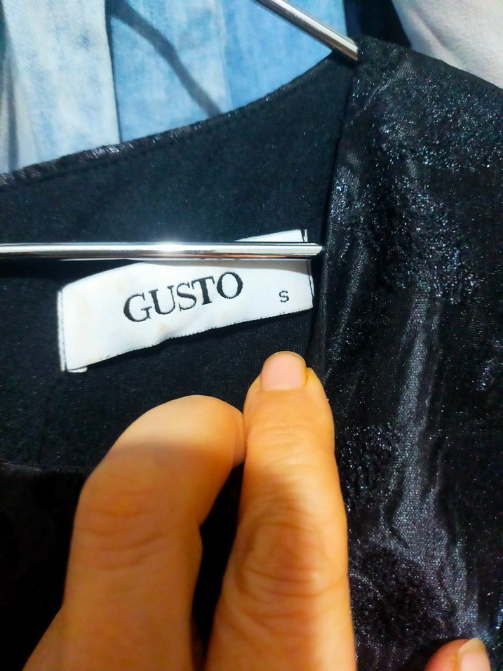 simli Lacivert Kadın bluz - Görsel 5