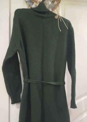 Uzun Kollu Yeşil Bohem Kadın hirka - Görsel 5