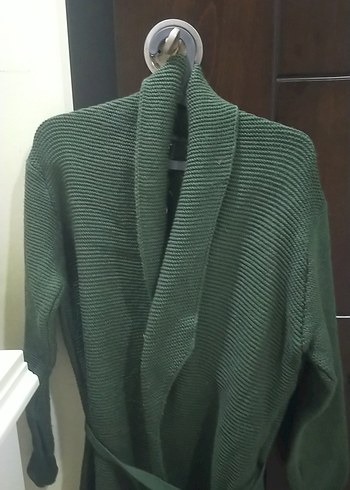 Uzun Kollu Yeşil Bohem Kadın hirka - Görsel 6