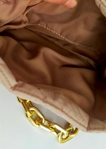 Zincir Detaylı Bej Kadın Çanta - Görsel 8