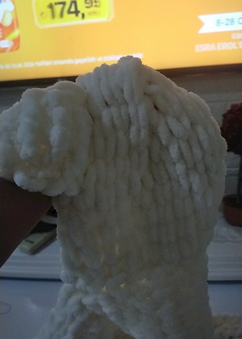 Beyaz Örgü Çocuk Bere ve Atkı Seti - Görsel 3