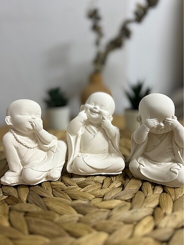 Diğer Kendi Tasarımım El Yapımı 3?lü Buddha Biblo Seti
