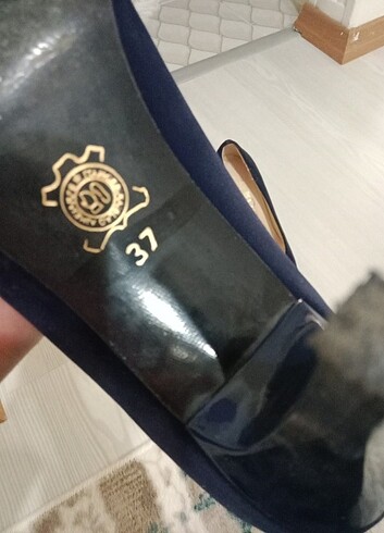 Lacivert süet stiletto