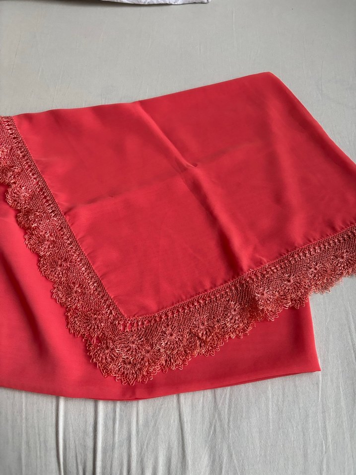 İğne oyası şifon şal - Görsel 3