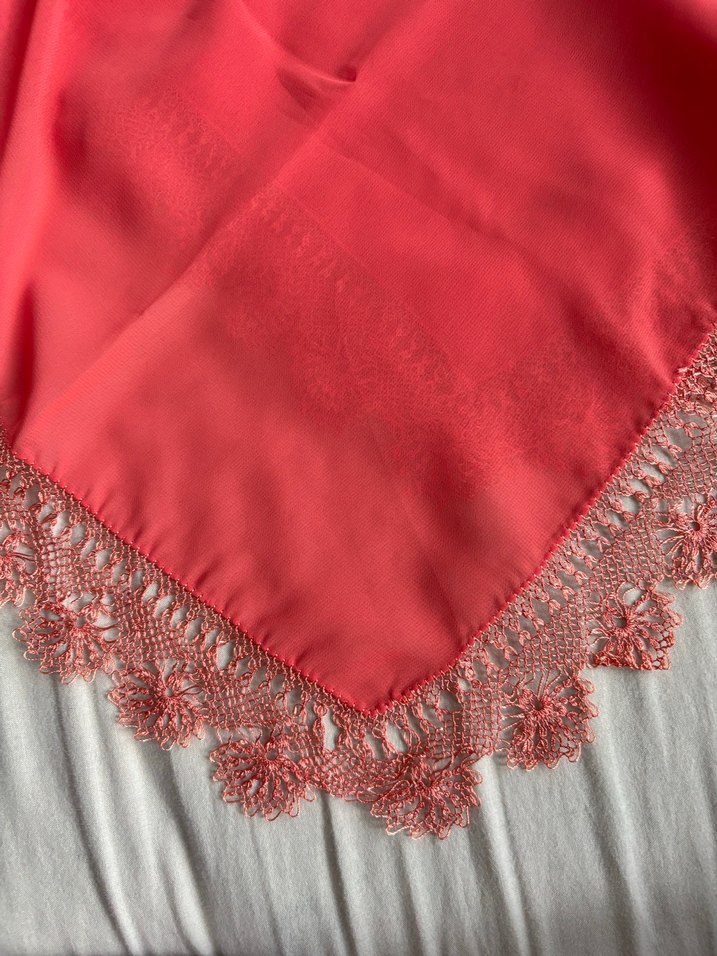 İğne oyası şifon şal - Görsel 4