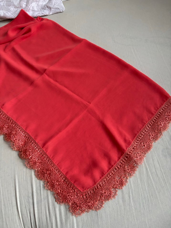 İğne oyası şifon şal - Görsel 2