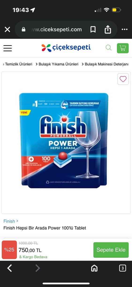 Finish bulaşık tableti - Görsel 2