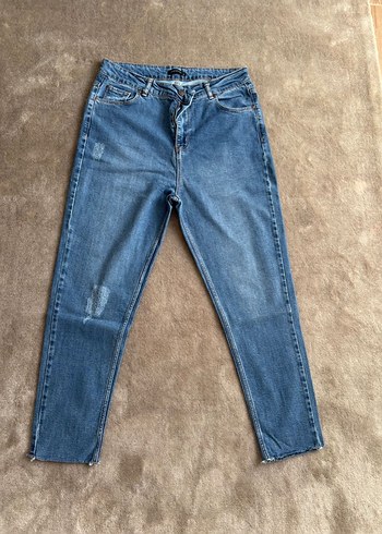 Kadın Mavi Denim Normal Boy Jean