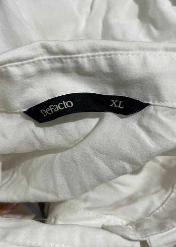 Kadın Beyaz balon Uzun Kollu Gömlek 100 de 100 Pamuk kumaş - Görsel 6