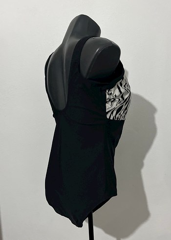 Zebra Desenli Siyah Drapeli Mini Mayo - Görsel 5