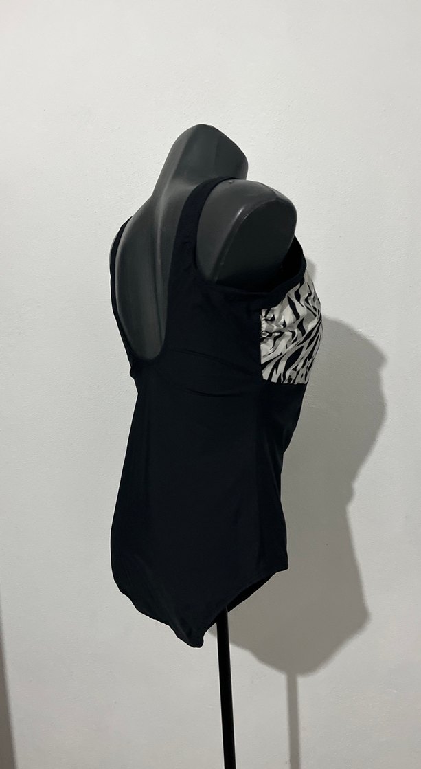 Zebra Desenli Siyah Drapeli Mini Mayo - Görsel 5