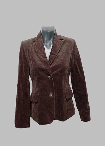 VİNTAGE KADİFE KAHVERENGİ BLAZER CEKET 