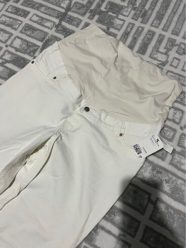l Beden beyaz Renk H&M hamile pantolonu